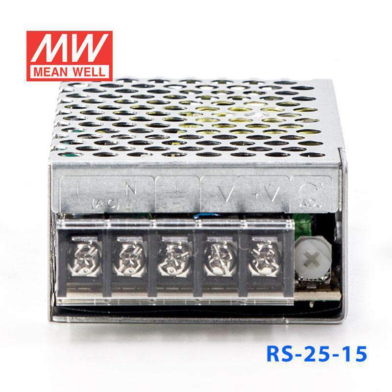 Mean Well RS - 25 - 15 Power Supply 25W 15V - RS - 25 - 15 - powersupplymall.com