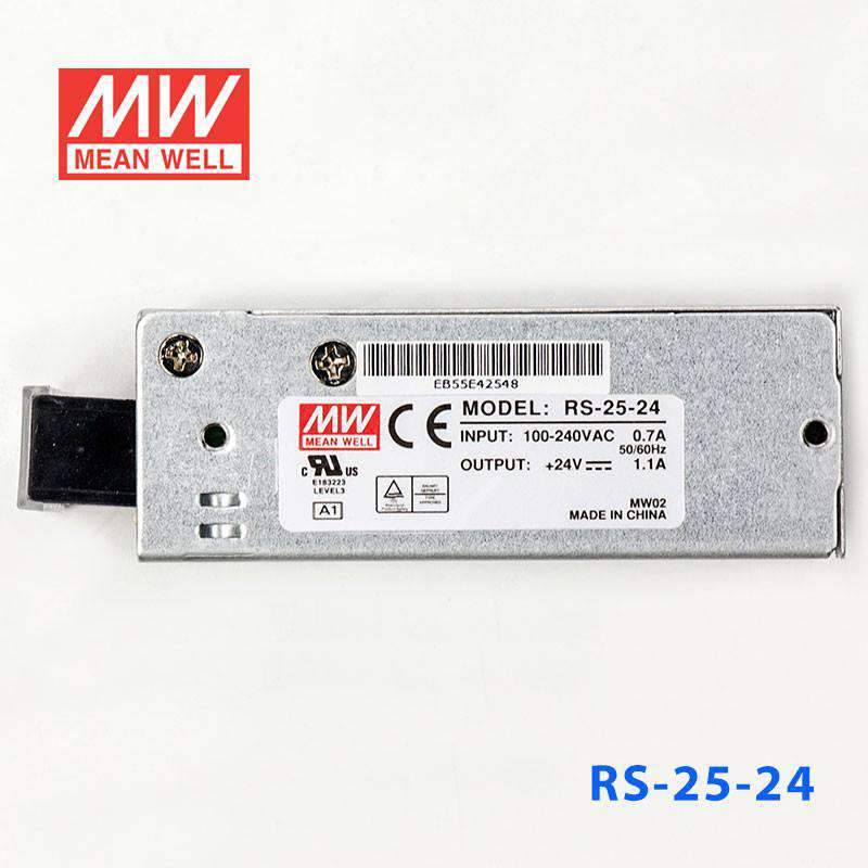 Mean Well RS - 25 - 24 Power Supply 25W 24V - RS - 25 - 24 - powersupplymall.com