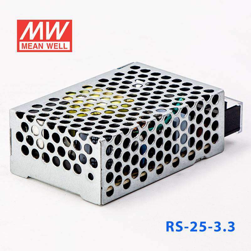 Mean Well RS - 25 - 3.3 Power Supply 25W 3.3V - RS - 25 - 3.3 - powersupplymall.com