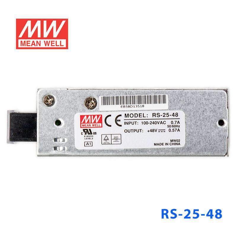 Mean Well RS - 25 - 48 Power Supply 25W 48V - RS - 25 - 48 - powersupplymall.com