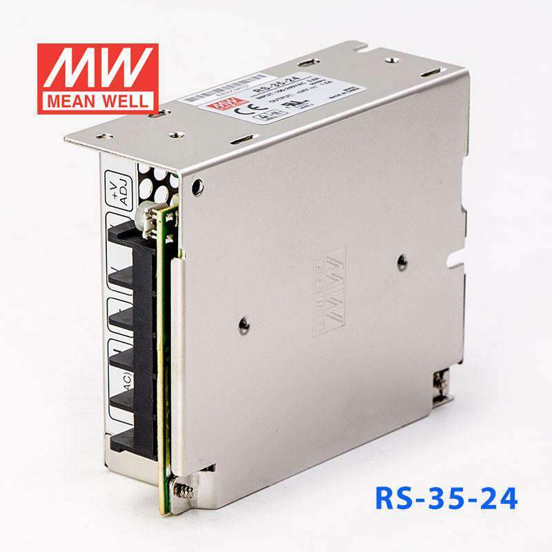 Mean Well RS - 35 - 24 Power Supply 35W 24V - RS - 35 - 24 - powersupplymall.com