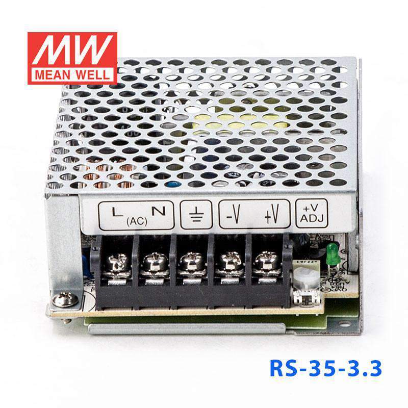 Mean Well RS - 35 - 3.3 Power Supply 35W 3.3V - RS - 35 - 3.3 - powersupplymall.com