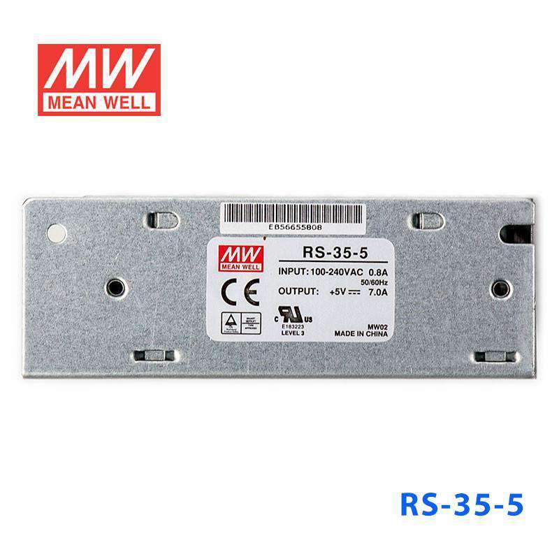 Mean Well RS - 35 - 5 Power Supply 35W 5V - RS - 35 - 5 - powersupplymall.com