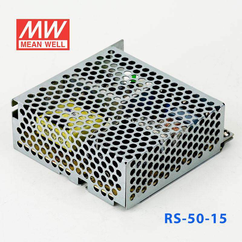 Mean Well RS - 50 - 15 Power Supply 50W 15V - RS - 50 - 15 - powersupplymall.com