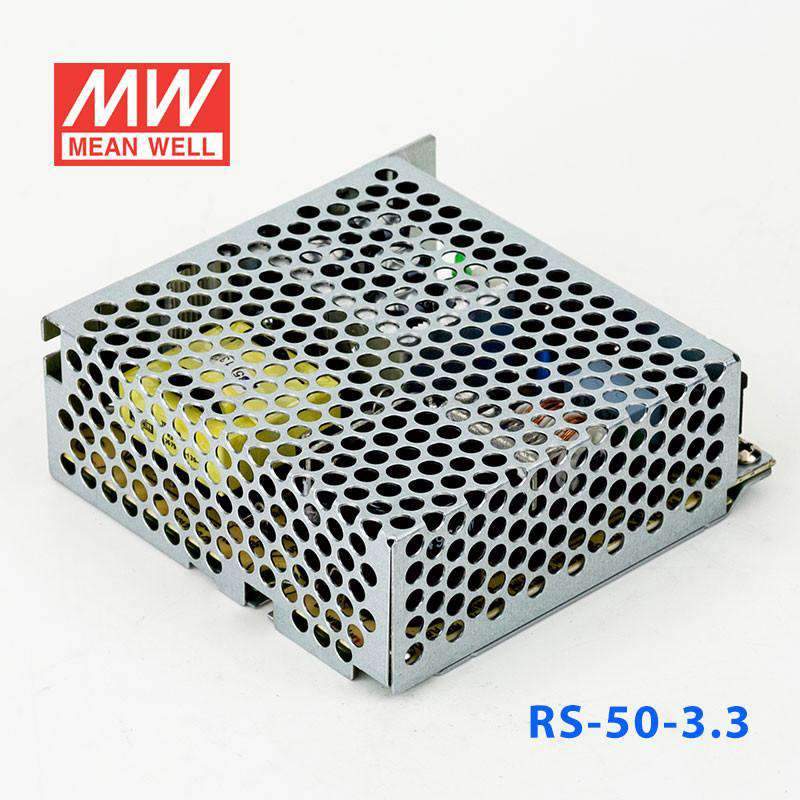 Mean Well RS - 50 - 3.3 Power Supply 50W 3.3V - RS - 50 - 3.3 - powersupplymall.com