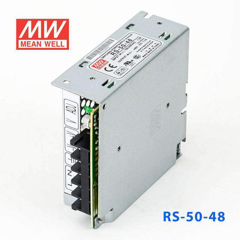 Mean Well RS - 50 - 48 Power Supply 50W 48V - RS - 50 - 48 - powersupplymall.com