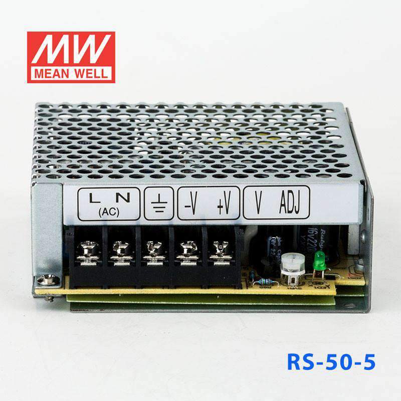 Mean Well RS - 50 - 5 Power Supply 50W 5V - RS - 50 - 5 - powersupplymall.com