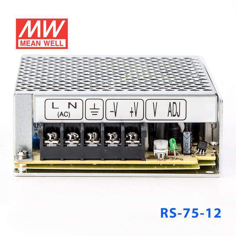 Mean Well RS - 75 - 12 Power Supply 75W 12V - RS - 75 - 12 - powersupplymall.com