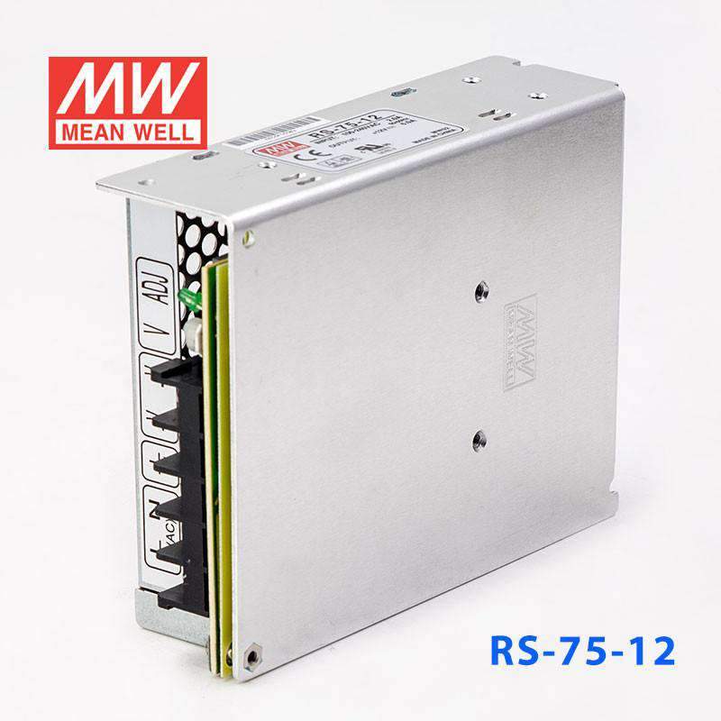 Mean Well RS - 75 - 12 Power Supply 75W 12V - RS - 75 - 12 - powersupplymall.com