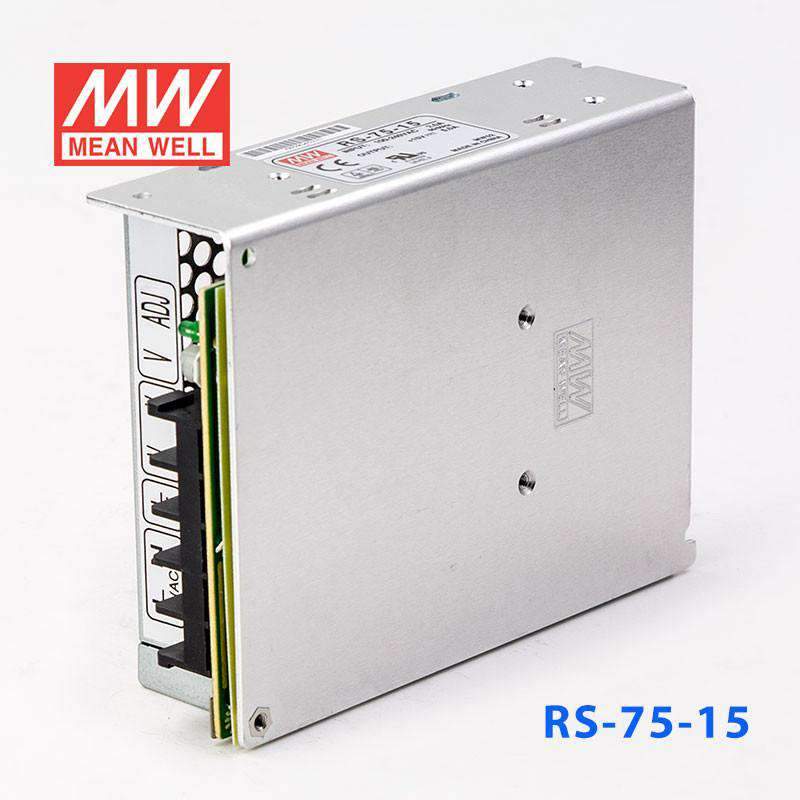 Mean Well RS - 75 - 15 Power Supply 75W 15V - RS - 75 - 15 - powersupplymall.com