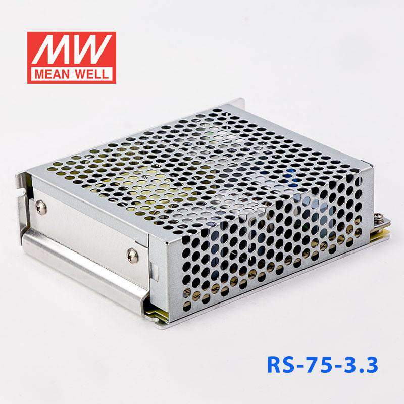 Mean Well RS - 75 - 3.3 Power Supply 75W 3.3V - RS - 75 - 3.3 - powersupplymall.com