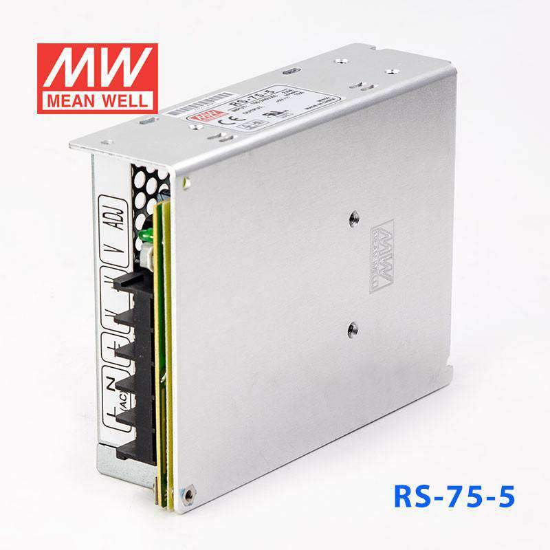 Mean Well RS - 75 - 5 Power Supply 75W 5V - RS - 75 - 5 - powersupplymall.com