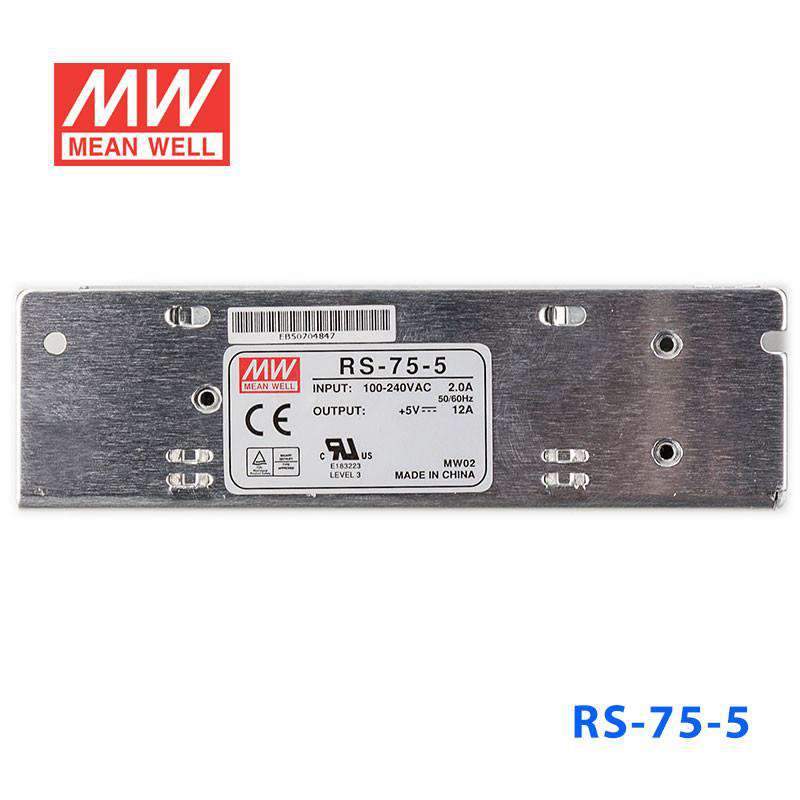 Mean Well RS - 75 - 5 Power Supply 75W 5V - RS - 75 - 5 - powersupplymall.com