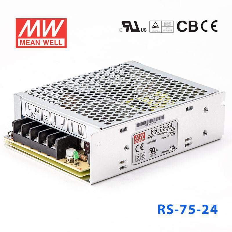 Mean Well RS Series Power Supply 24V(15~150W) - - powersupplymall.com