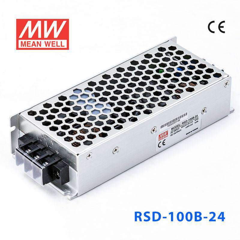 Mean Well RSD - 100B - 24 DC - DC Converter - 100.8W - 16.8~31.2V in 24V out - RSD - 100B - 24 - powersupplymall.com