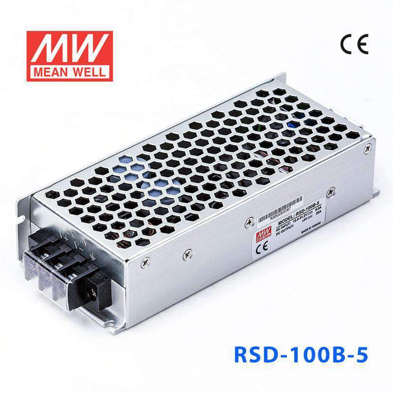 Mean Well RSD - 100B - 5 DC - DC Converter - 100W - 16.8~31.2V in 5V out - RSD - 100B - 5 - powersupplymall.com