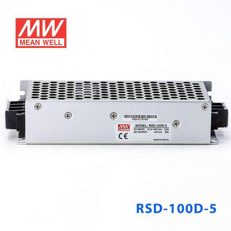 Mean Well RSD - 100D - 5 DC - DC Converter - 100W - 67.2~143V in 5V out - RSD - 100D - 5 - powersupplymall.com