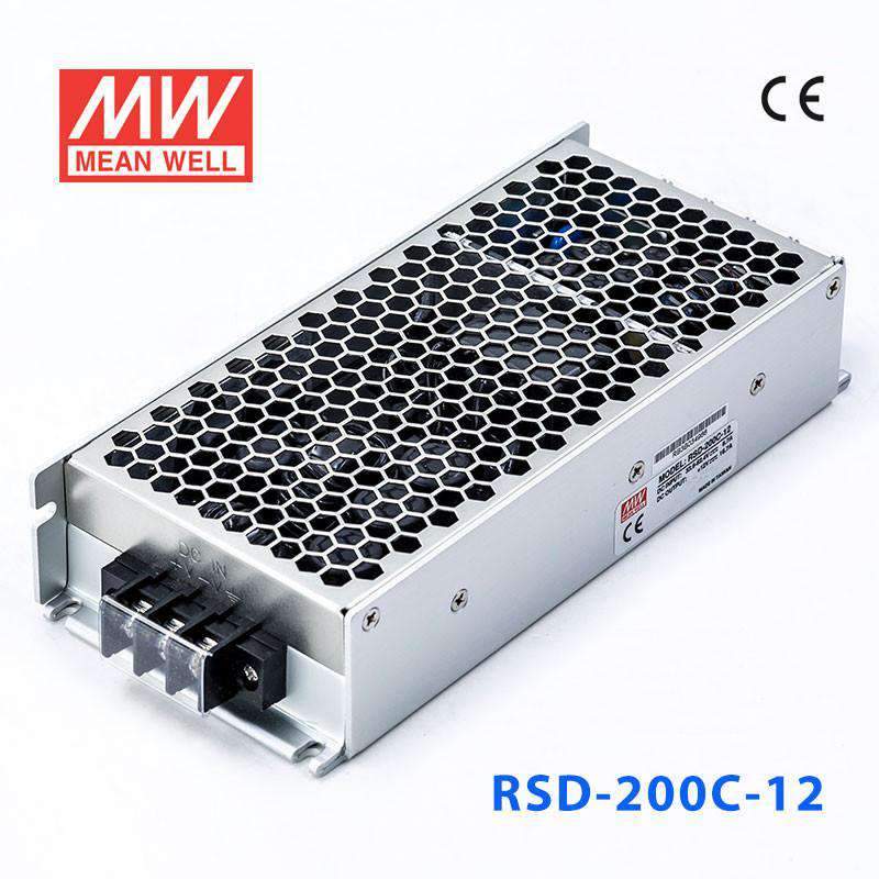 Mean Well RSD - 200C - 12 DC - DC Converter - 200.4W - 33.6~62.4V in 12V out - RSD - 200C - 12 - powersupplymall.com