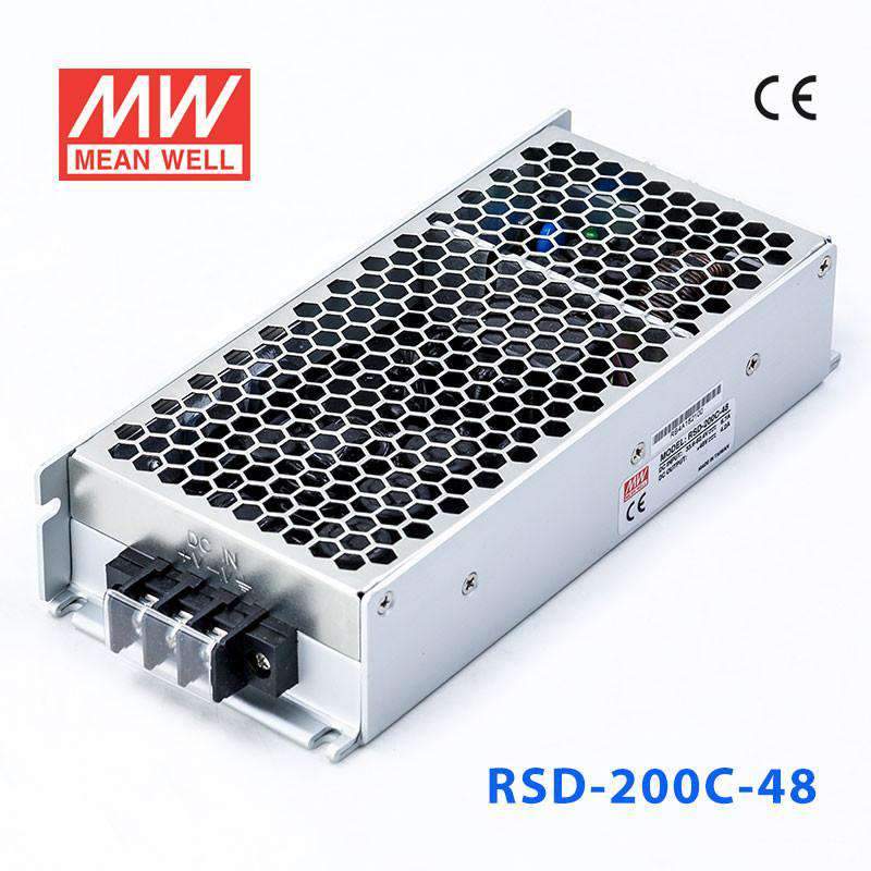 Mean Well RSD - 200C - 48 DC - DC Converter - 201.6W - 33.6~62.4V in 48V out - RSD - 200C - 48 - powersupplymall.com