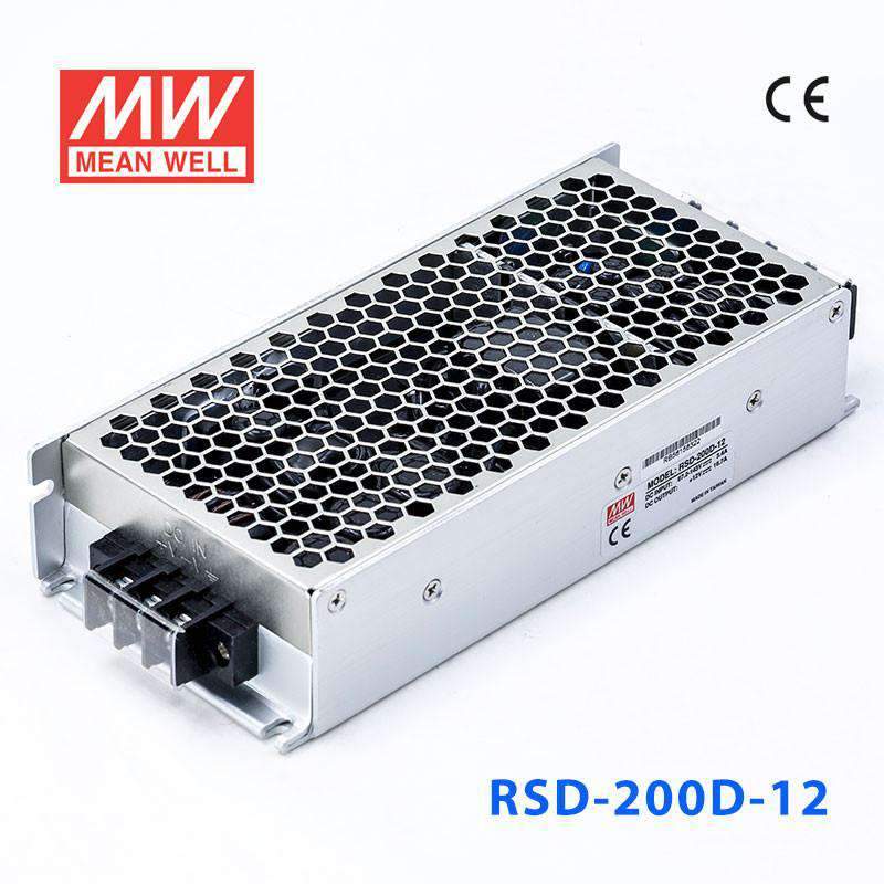 Mean Well RSD - 200D - 12 DC - DC Converter - 200.4W - 67.2~143V in 12V out - RSD - 200D - 12 - powersupplymall.com