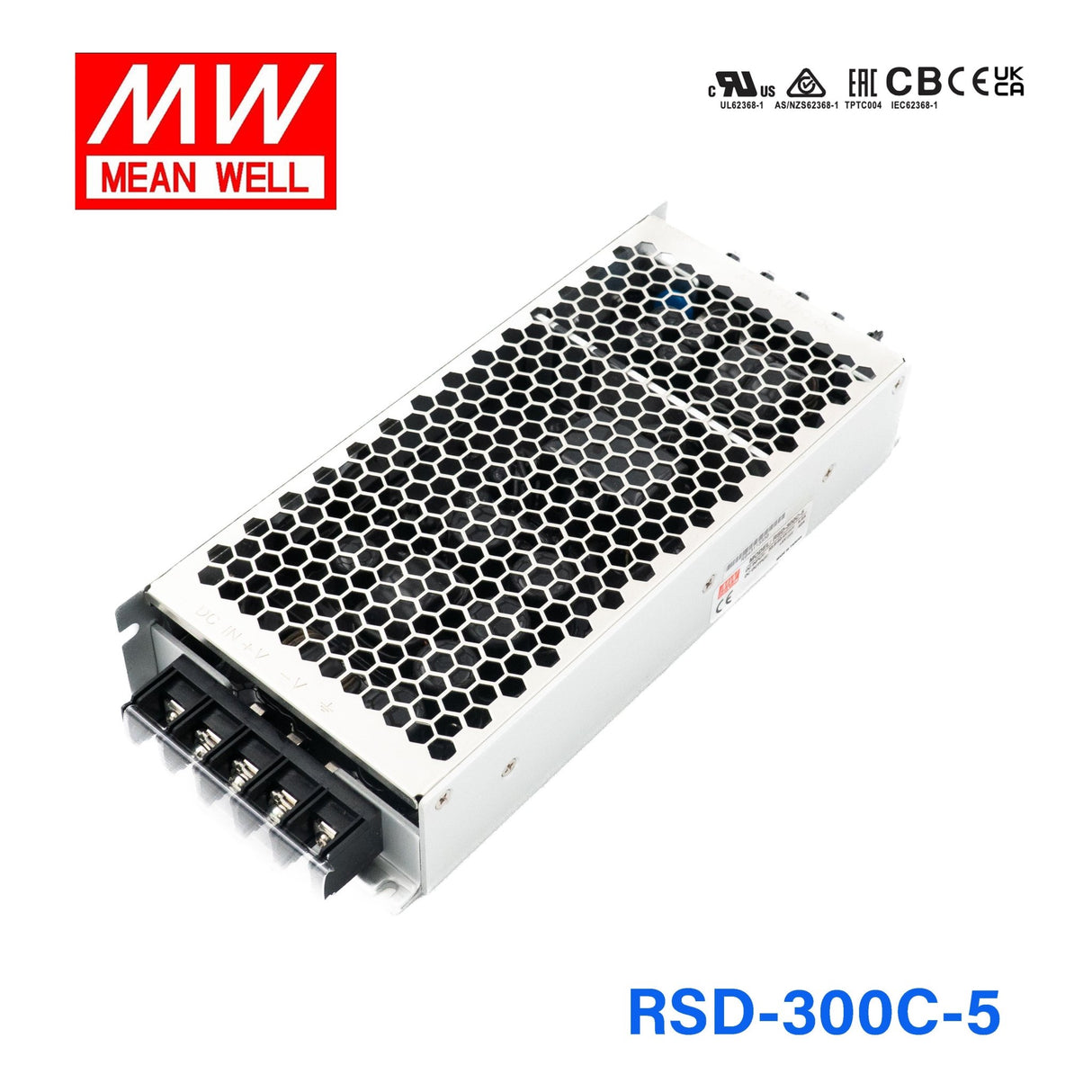 Mean Well RSD - 300C - 5 DC - DC Converter - 201.6W - 33.6~62.4V in 5V out - RSD - 300C - 5 - powersupplymall.com
