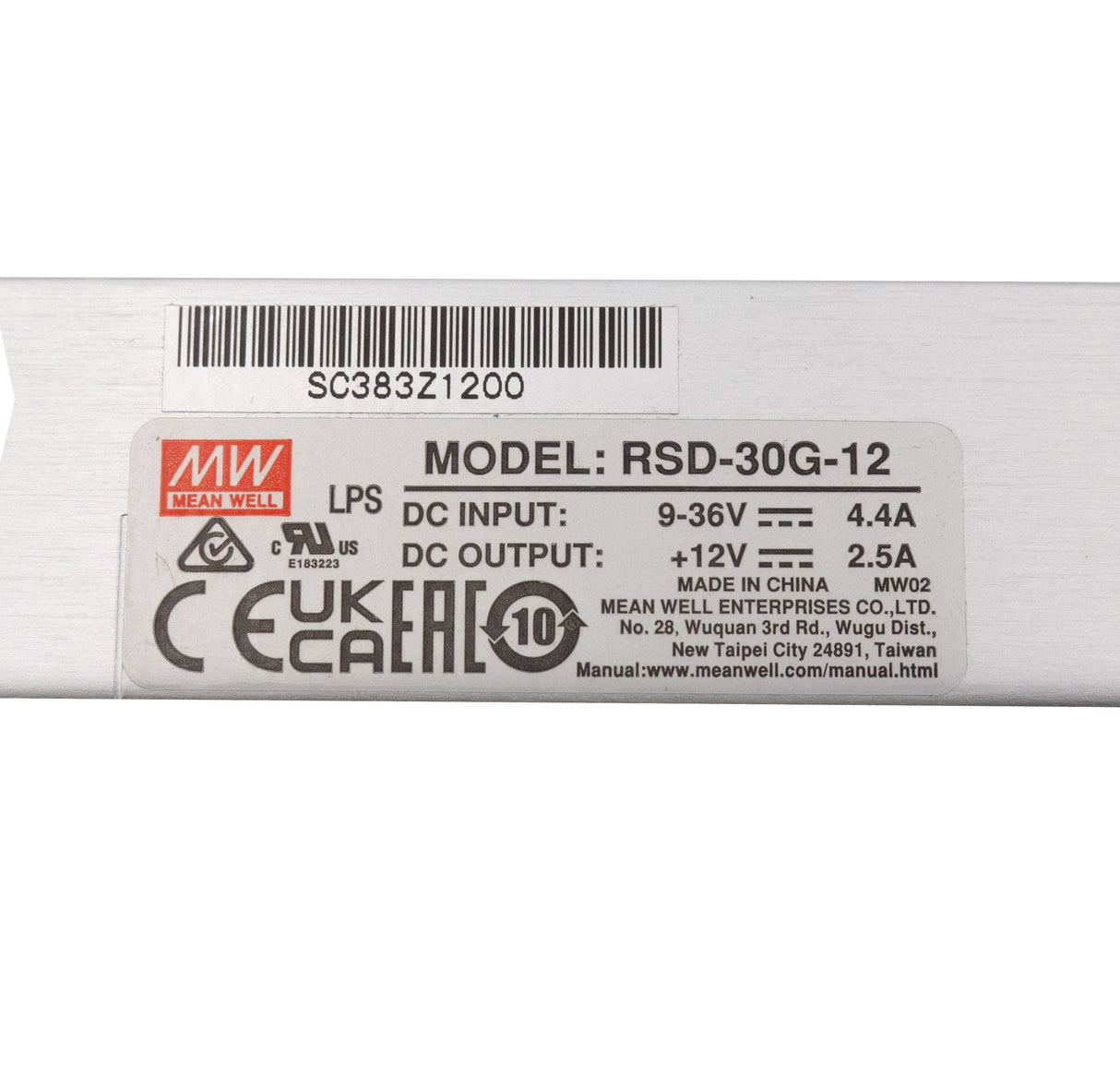 Mean Well RSD - 30G - 12 DC - DC Converter - 30W - 9~36V in 12V out - RSD - 30G - 12 - powersupplymall.com