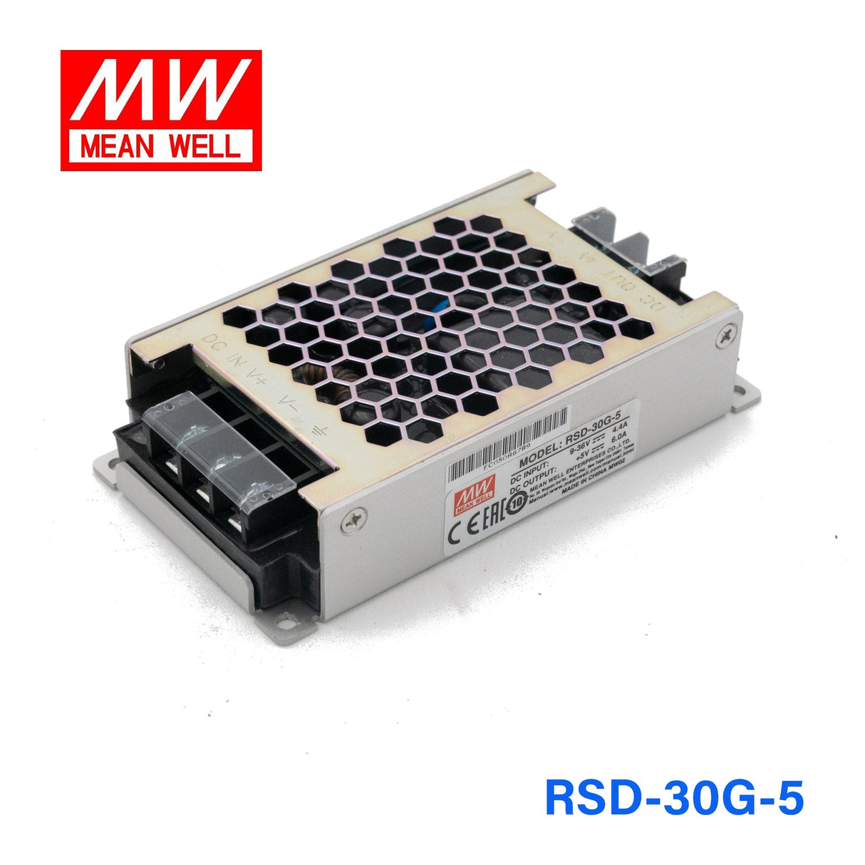 Mean Well RSD - 30G - 5 DC - DC Converter - 30W - 9~36V in 5V out - RSD - 30G - 5 - powersupplymall.com