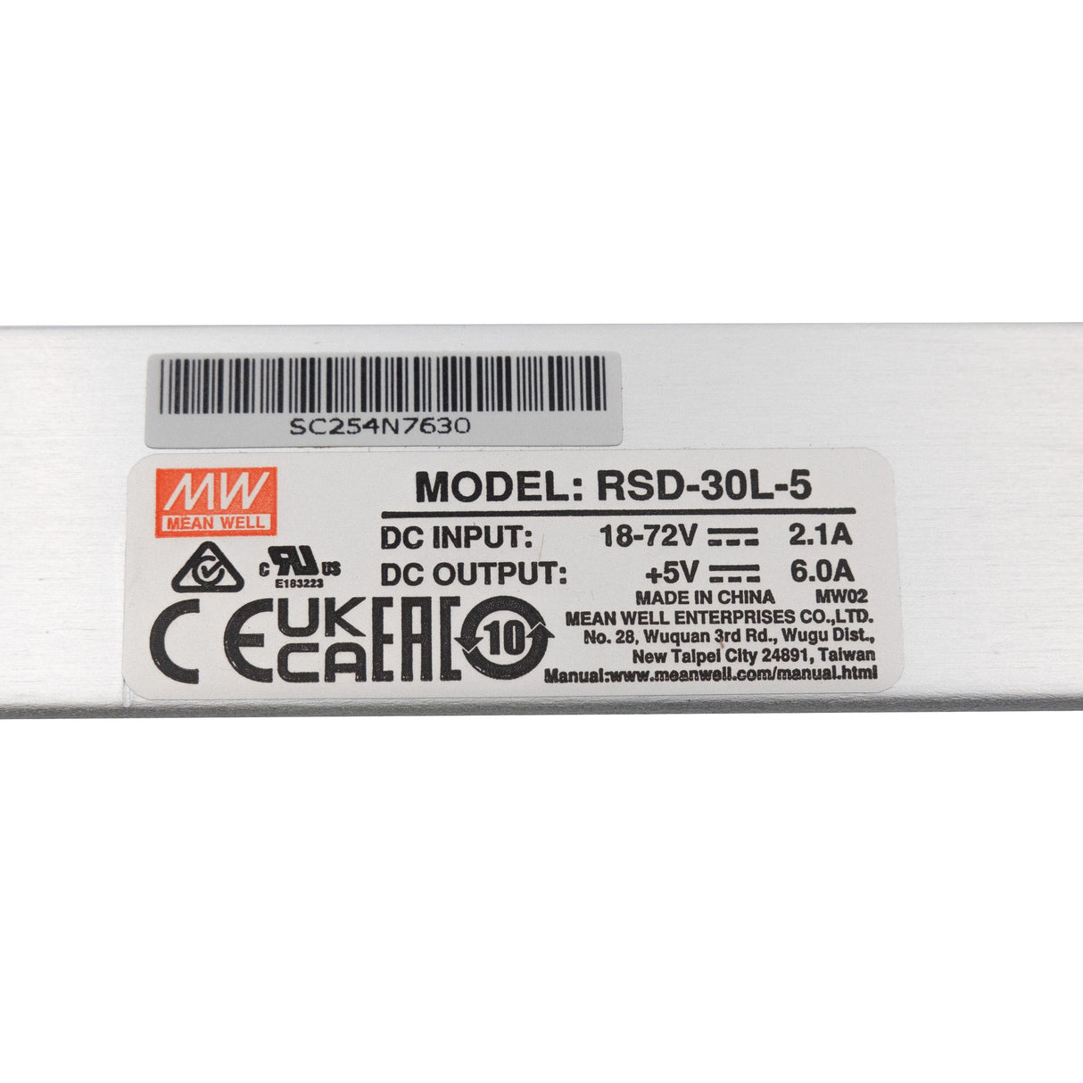 Mean Well RSD - 30L - 5 DC - DC Converter - 30W - 18~72V in 5V out - RSD - 30L - 5 - powersupplymall.com