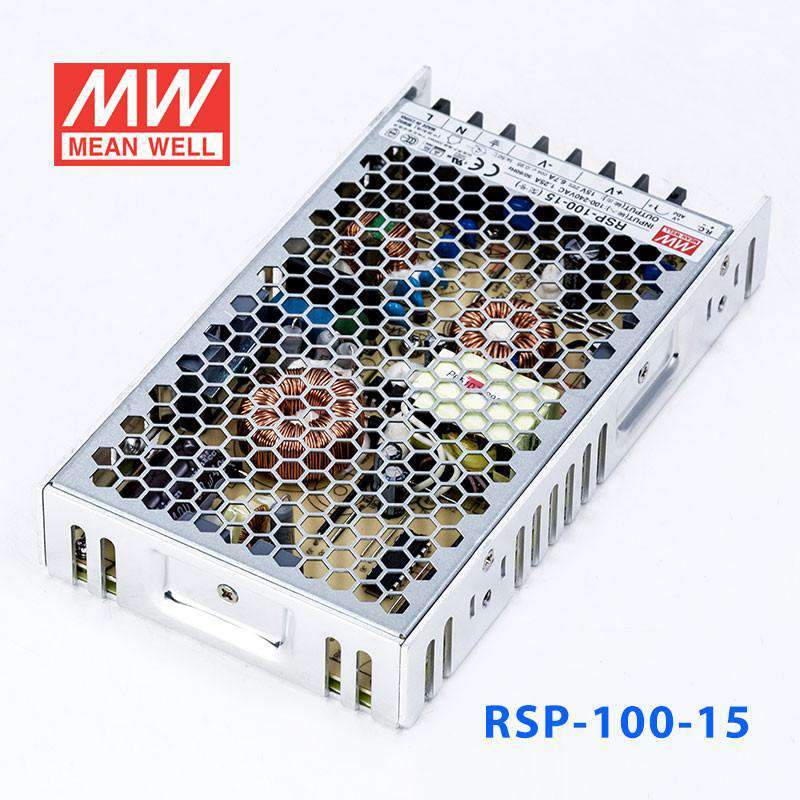 Mean Well RSP-100-15 Power Supply 100W 15V 6.7A - RSP-100-15 - powersupplymall.com