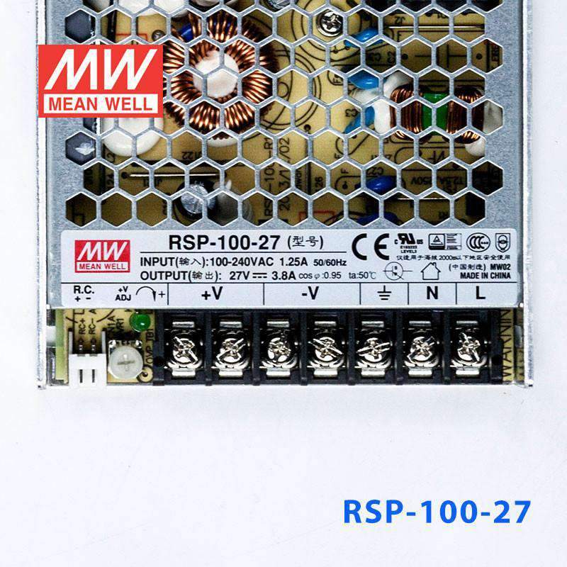Mean Well RSP - 100 - 27 Power Supply 100W 27V - RSP - 100 - 27 - powersupplymall.com