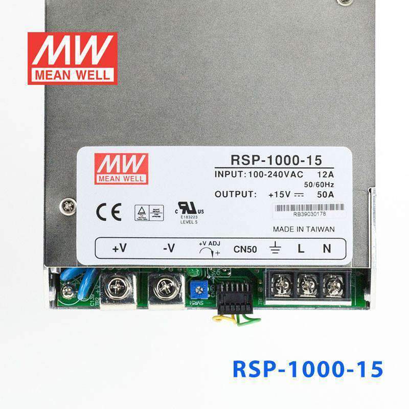 Mean Well RSP - 1000 - 15 Power Supply 750W 15V - RSP - 1000 - 15 - powersupplymall.com
