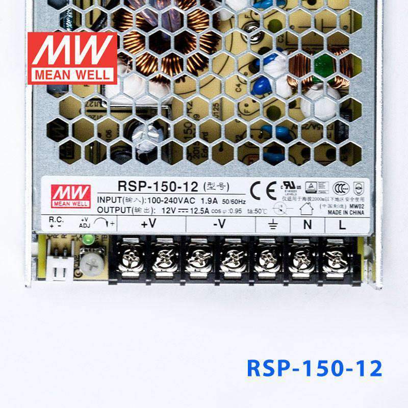 Mean Well RSP - 150 - 12 Power Supply 150W 12V - RSP - 150 - 12 - powersupplymall.com