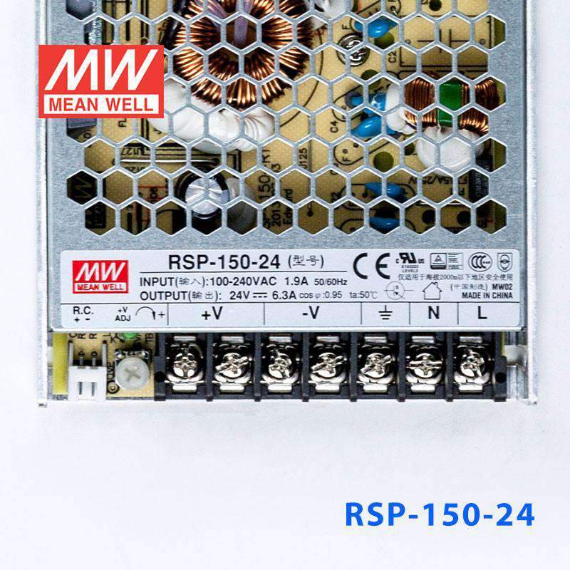 Mean Well RSP - 150 - 24 Power Supply 150W 24V - RSP - 150 - 24 - powersupplymall.com