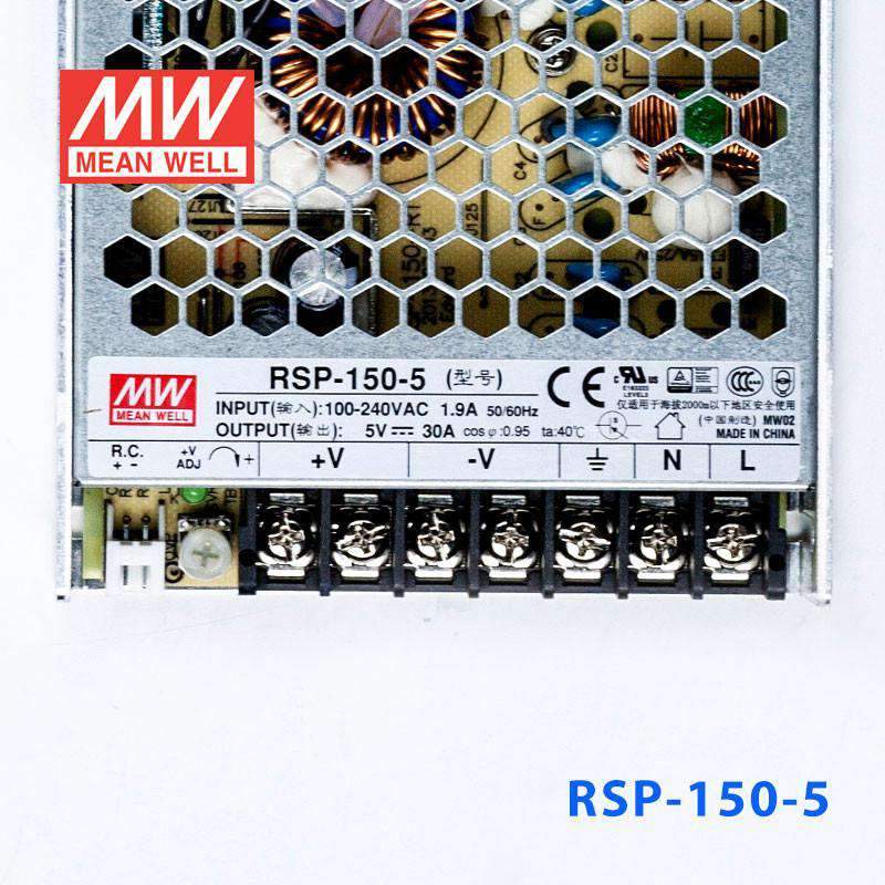 Mean Well RSP - 150 - 5 Power Supply 150W 5V - RSP - 150 - 5 - powersupplymall.com