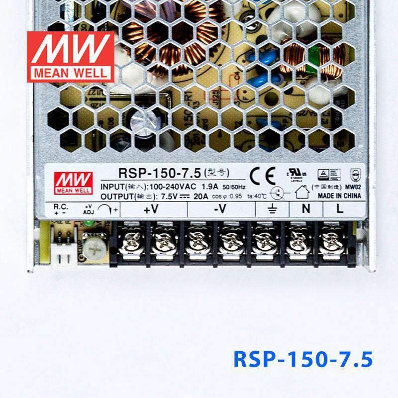 Mean Well RSP-150-7.5 Power Supply 150W 7.5V 20A - RSP-150-7.5 - powersupplymall.com