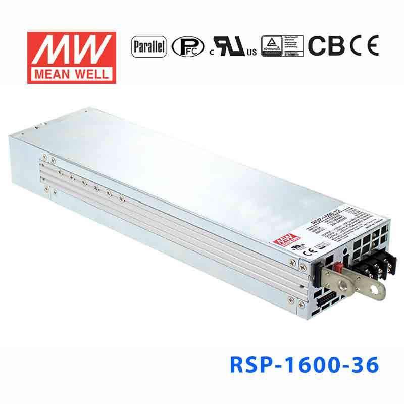 Mean Well RSP - 1600 - 36 Power Supply 1602W 36V - RSP - 1600 - 36 - powersupplymall.com