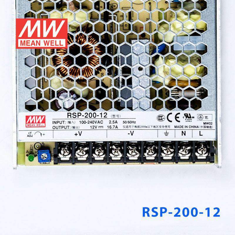 Mean Well RSP - 200 - 12 Power Supply 200W 12V - RSP - 200 - 12 - powersupplymall.com