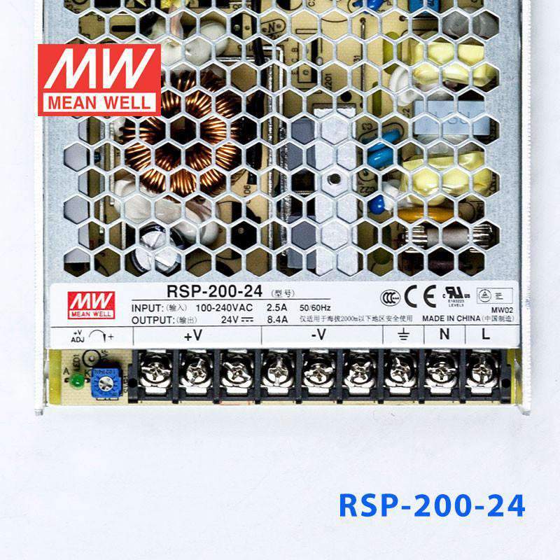 Mean Well RSP - 200 - 24 Power Supply 200W 24V - RSP - 200 - 24 - powersupplymall.com