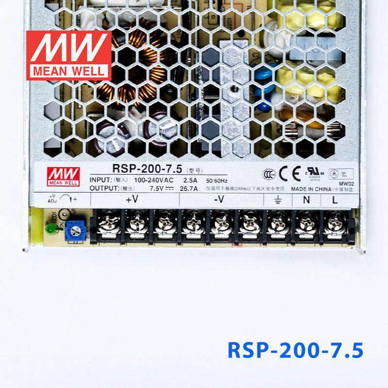 Mean Well RSP - 200 - 7.5 Power Supply 200W 7.5V - RSP - 200 - 7.5 - powersupplymall.com