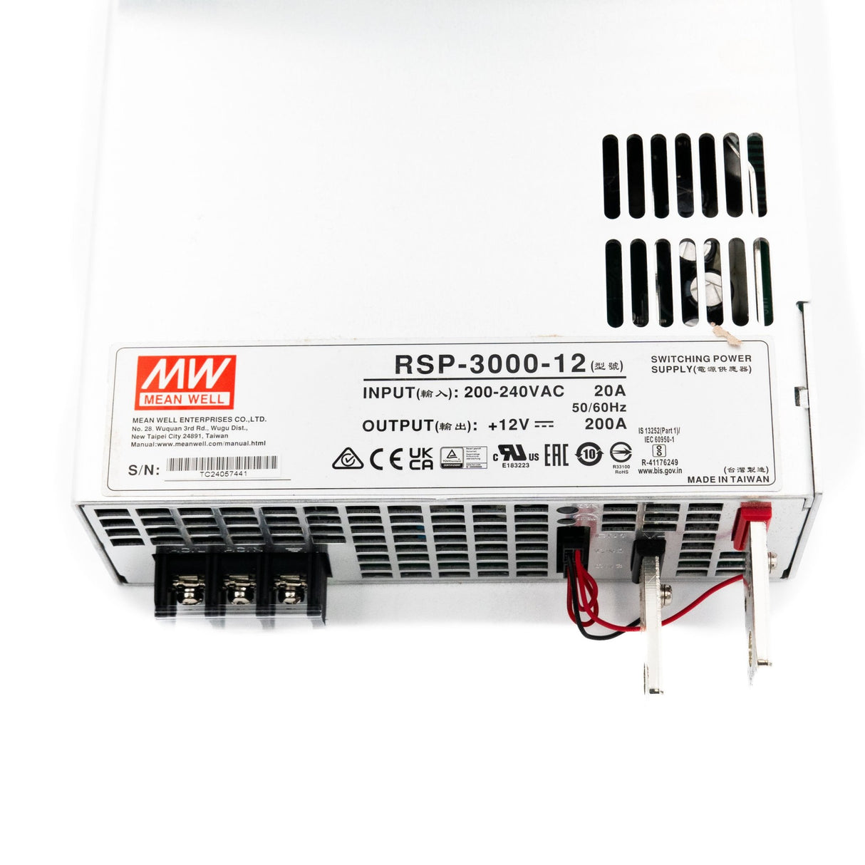 Mean Well RSP - 3000 - 12 Power Supply 2400W 12V - RSP - 3000 - 12 - powersupplymall.com