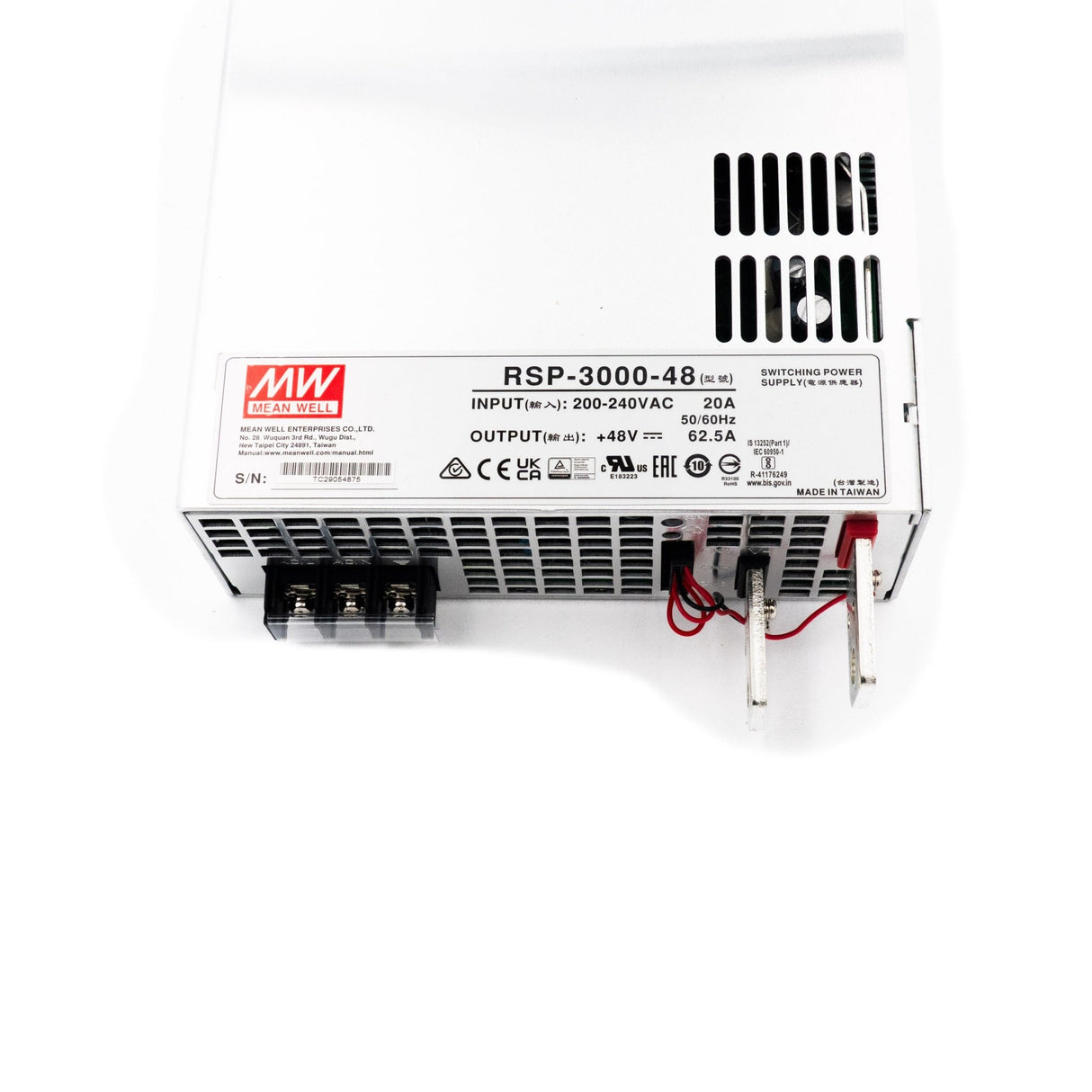 Mean Well RSP - 3000 - 48 Power Supply 3000W 48V - RSP - 3000 - 48 - powersupplymall.com