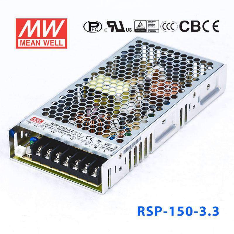 Mean Well RSP Series Power Supply 3.3V (75~500W) - - powersupplymall.com