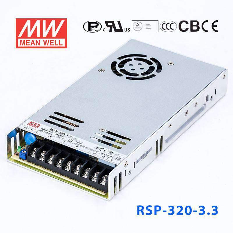 Mean Well RSP Series Power Supply 3.3V (75~500W) - - powersupplymall.com