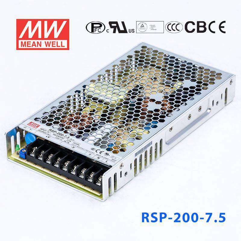 Mean Well RSP Series Power Supply 7.5V (75~300W) - powersupplymall.com