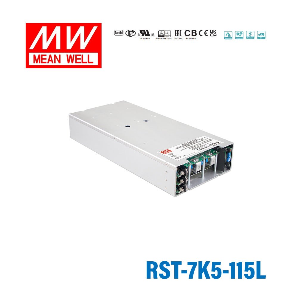 Mean Well RST - 7K5 - 115L High Power AC/DC Power Supply 7475W, 3 Phase Input, 115V Output, Water Cooling - RST-7K5-115L - powersupplymall.com