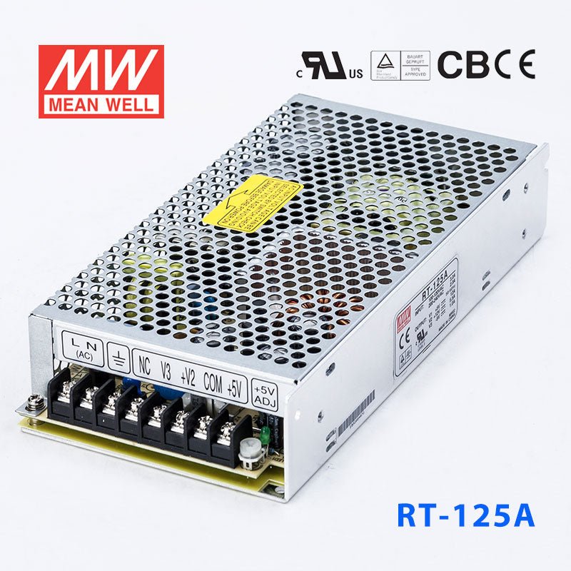 Mean Well RT - 125A Power Supply 125W 5V 12V - 5V - RT - 125A - powersupplymall.com