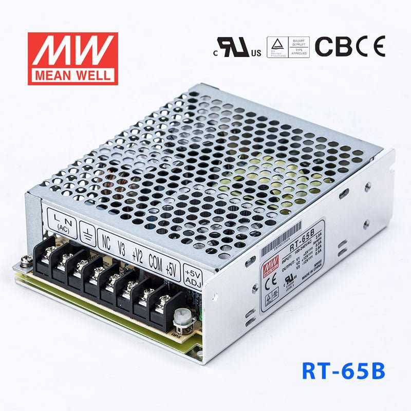 Mean Well RT - 65B Power Supply 65W 5V 12V - 12V - RT - 65B - powersupplymall.com