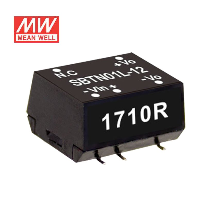 Mean Well SBTN01M - 15 DC - DC Converter - 1W 12V DC in 15V out - SBTN01M - 15 - powersupplymall.com