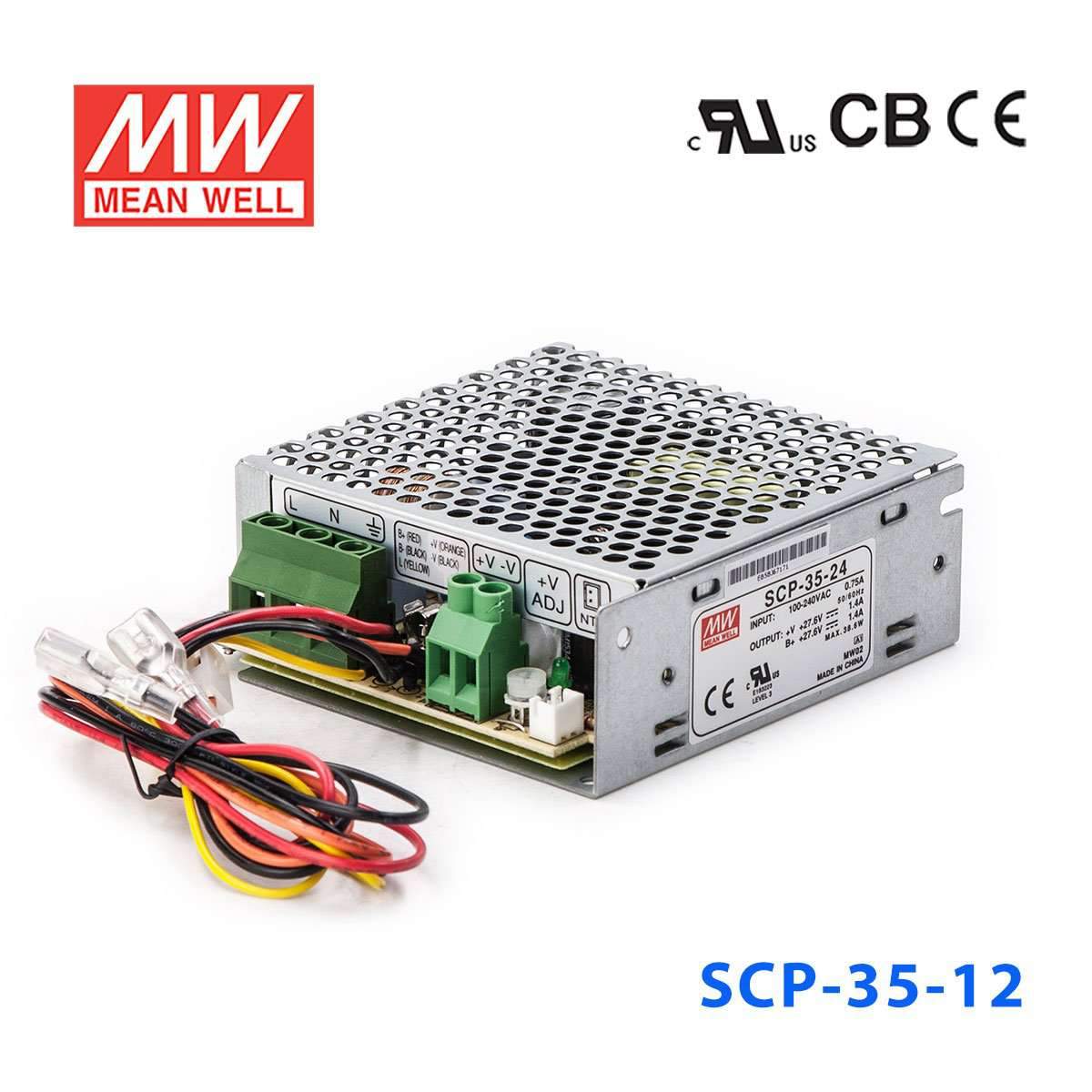 Mean Well SCP-35-12 Power supply 35.9W 13.8V 2.6A - SCP-35-12 - powersupplymall.com