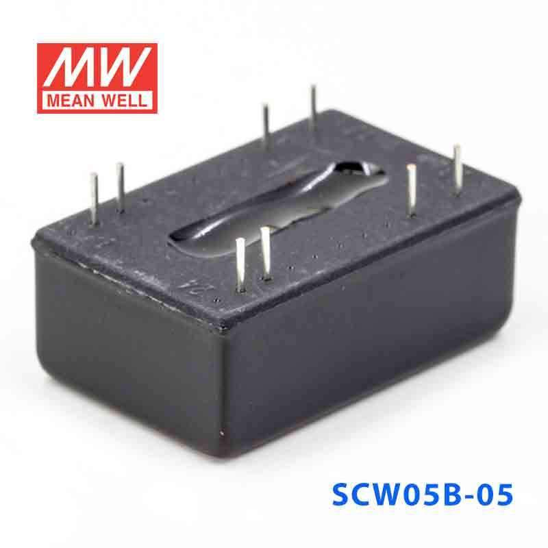 Mean Well SCW05B - 05 DC - DC Converter - 5W 18~36V DC in 5V out - SCW05B-05 - powersupplymall.com